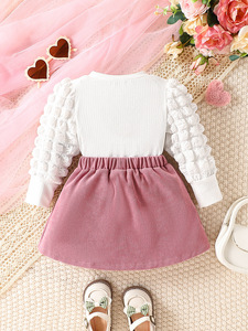 Set di <span class=keywords><strong>Abbigliamento</strong></span> Casual Autunno Inverno per Ragazze, Completo Alla Moda a Maniche Lunghe e Morbido - Product Image 3