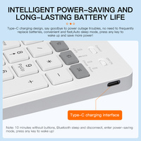 Clavier sans fil mini portable en forme de ciseaux avec pavé numérique, double mode 2,4 GHz BT USB 2.0, ultra-fin, pour bureau, vente en gros usine