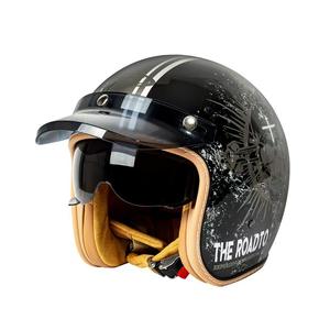 Nuovo casco retrò stagionale per uomo donna moto elettrico pedalata guida casco di sicurezza ABS materiale quattro stagioni di crociera generale - Product Image 3