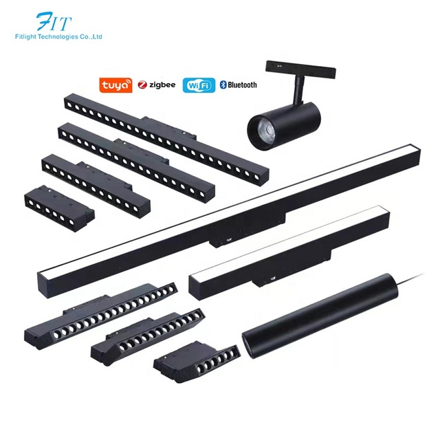 Magnetic Track Light Rail LED Aluminum Modern Hotel Use 48V R90 Suction Mini Ultra Slim System