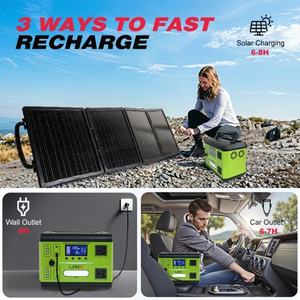 Generador Solar de Diseño Moderno y Rápida Respuesta, Sistema de Almacenamiento de Energía LiFePO4 de 600W 1100W, Estación Solar Portátil ABS, Panel Solar para Automóvil - Product Image 2