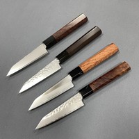Pisau Dapur Baja Damaskus Gagang Kayu Kustom Grosir untuk Mengupas, Memotong, dan Mengiris