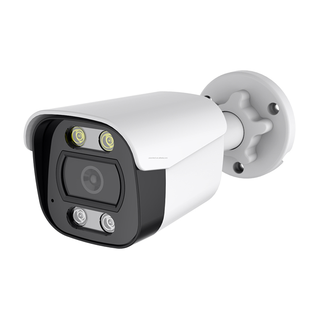 Perfect Video Metal Bullet Camera 2.8mm Wide Angle Dual Lights Colorful Night 4K 8MP Camera Network POE+ Human Detection NDAA