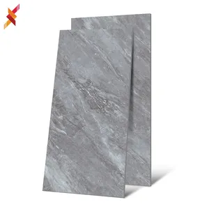 Chinese factory dark gray italian marble look floor tile polished glazed glossy porcelanato 60x120 gris ceramic wall tile