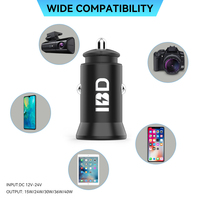 Cargador de Coche Eléctrico Universal con Logotipo OEM para Teléfono Móvil, Mini Cargador de Aluminio de Doble Puerto PD3.0 40W USB Tipo-C