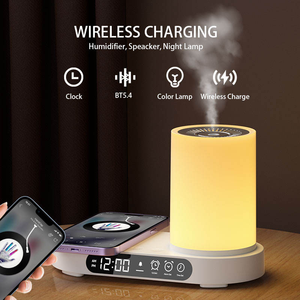 Đa chức năng đồng hồ sạc độ ẩm khuếch tán đèn sạc thông minh D ánh sáng ban đêm sạc không dây loa - Product Image 2