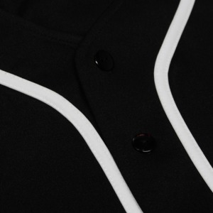 Maillot de baseball personnalisé de haute qualité avec logo, type boutonné, léger, court, respirant, confortable, séchage rapide, transfert thermique, été - Product Image 5
