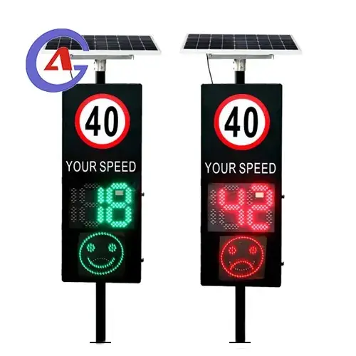 Indicador de límite de velocidad para vehículos, indicador de límite de velocidad Led Solar para vehículos