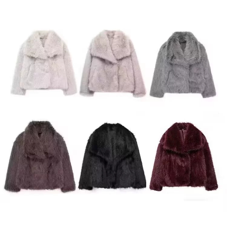 Short White Faux Fur Jacket Stylish Warm Winter Wear