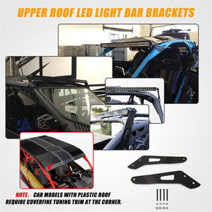Barra de luz LED superior para parabrisas, soportes de montaje para <span class=keywords><strong>Can</strong></span>-<span class=keywords><strong>am</strong></span> Maverick X3 MAX DS <span class=keywords><strong>RS</strong></span> 2017 2018 2019 2020 2021 <span class=keywords><strong>2022</strong></span>, 50" - Product Image 5