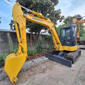 Mini-excavatrice sur chenilles KOMATSU PC55 MR d'occasion de haute qualité, 5,5 tonnes, queue courte, compacte, à vendre - Product Image 5