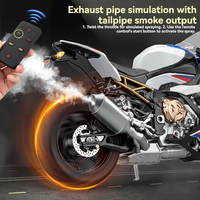 Nouvelle moto RC 2026 en métal moulé sous pression 1:6 sous licence officielle BMW S1000RR avec fonction de pulvérisation, jouet électrique ludique, nouveauté high-tech pour garçons