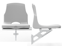 2023 nouveaux sièges FLOW JY-S102 utilisation de chaise en plastique dans le siège de stade de seau de blanchisseur de tribune