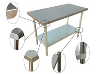 Table de travail de préparation de cuisine en acier inoxydable détachable OEM avec roues de table de travail mobile établi de cuisine commerciale utilisation d'hôtel