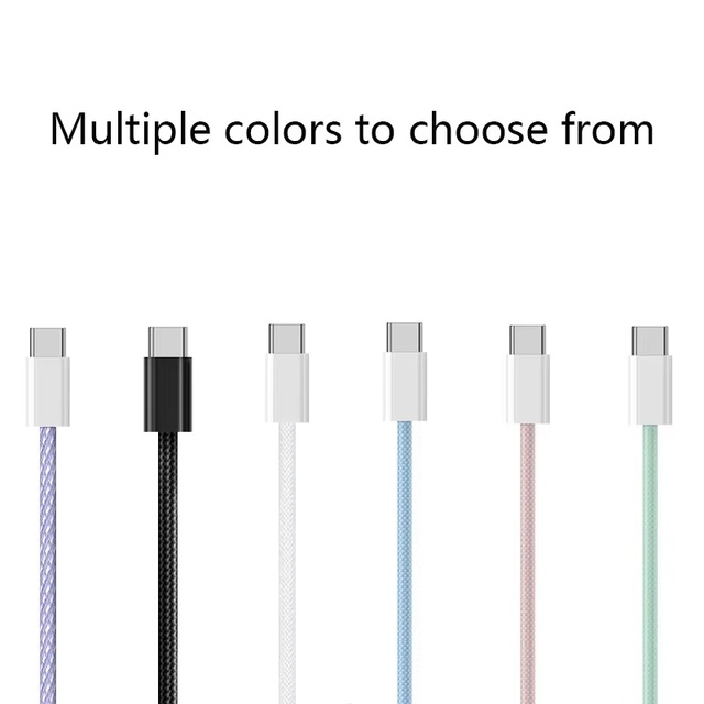 3A 60W 1M Length Braided Nylon USB C Data Cable Fast Charging Type C for Phone Connector Quick Cables