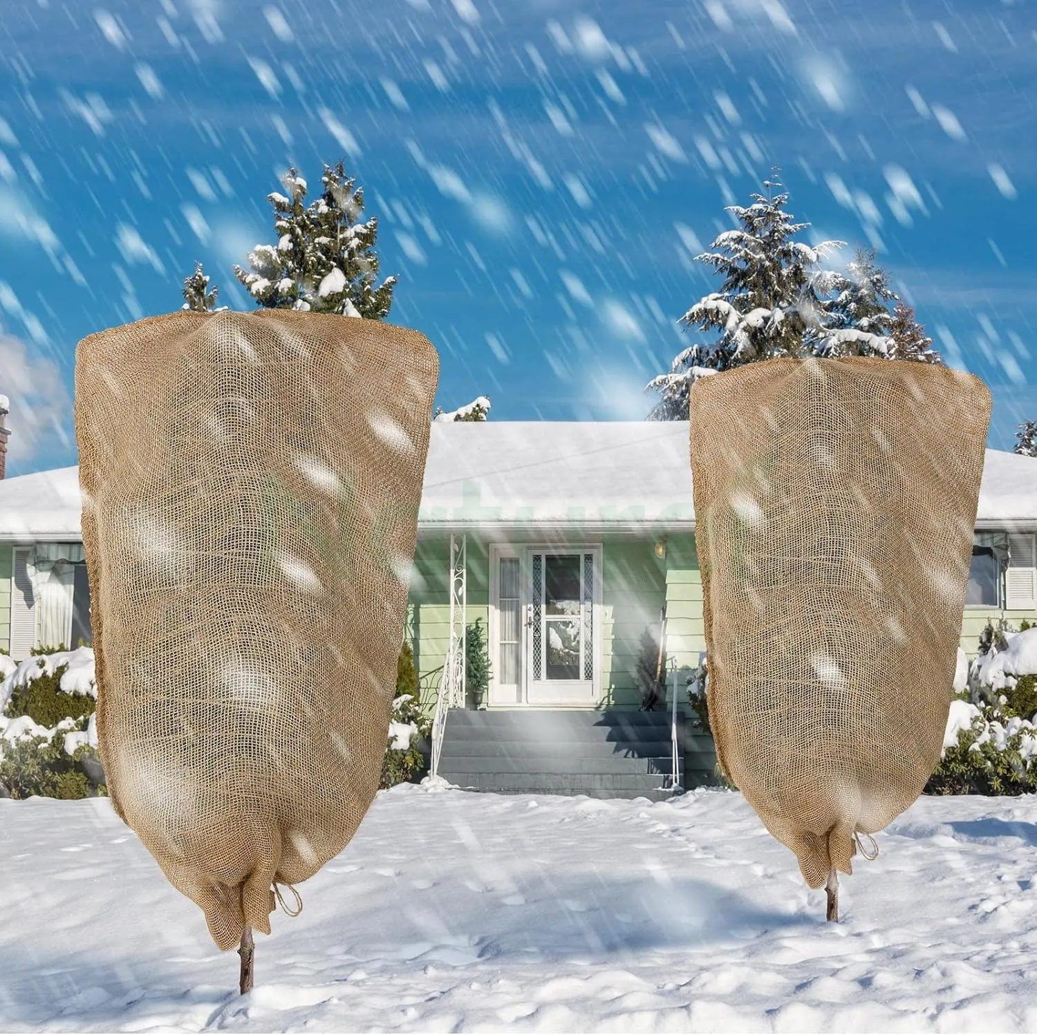 Inverno Frost Pano Planta Proteção Congelamento Capas De Plantas Serapilheira Sacos