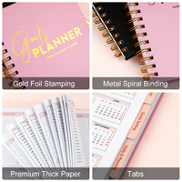 Quantité minimale de commande bas A5 reliure à spirale Journal personnalisé Plan de soins personnels livre cahier Agenda planificateur