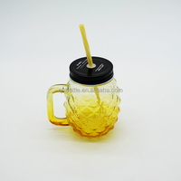 Tasse en verre Unique en forme d'ananas, tasse à jus en verre gaufré pour boisson
