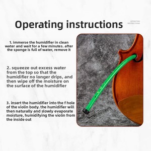 Humidificador para Violín y Violonchelo Akusticus con Tubo y Orificio en Forma de <span class=keywords><strong>F</strong></span> para Humectar y Prevenir Grietas, Material de Goma, Hecho en China - Product Image 2