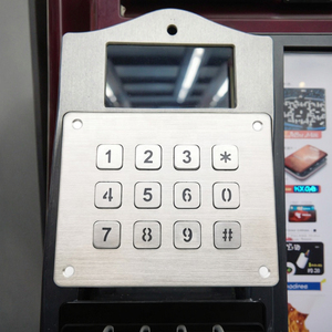 IP65 LED <span class=keywords><strong>Backlit</strong></span> <span class=keywords><strong>12</strong></span>-Key ma trận Bàn phím kim loại thép không gỉ bạc CE/FCC/ISO9001 chứng nhận kiosk Máy bán hàng tự động - Product Image 1