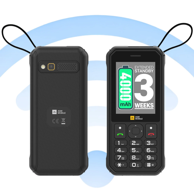 AGM M11 Rugged 4000mAh Power Bank WiFi Hotspot Dual SIM Waterproof Keypad Phone with TikTok/Youtube 4G and 2MP Camera