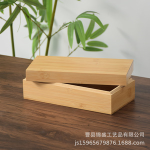 Boîte à bijoux en bois, boîte de rangement rectangulaire en bois massif, boîte cadeau pour collection de thé et de bijoux - Product Image 1