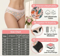 Celana Dalam Menstruasi Remaja Anti Bocor Model Mid-Rise 4 Lapis Katun dengan Logo di Pinggang - Promo Hot Sale
