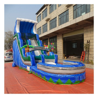 Toboggan aquatique gonflable de 19 pieds, toboggan gonflable humide et sec pour intérieur/extérieur, taille personnalisée en PVC pour utilisation en parc aquatique