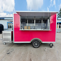 3M Long Mobile Bar Bière Crème Glacée Feuille Galvanisée Snack Food Carts Food Truck Cart Sale Hot Dog Pizza Petite Remorque Alimentaire