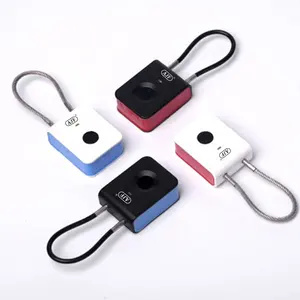 AJF Fingerprint identification intelligent small padlock stainless steel wire rope lock travel cases and bags padlock
