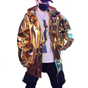 New Laser candy farbe männer kühlen jacke nachtclub sänger DJ tänzerin leistung im freien mantel