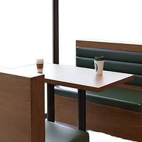 Meubles de restauration rapide modernes sur mesure pour sushis, banc mural long, table de salle à manger de luxe pour café, ensemble de chaises en cuir pour restaurant