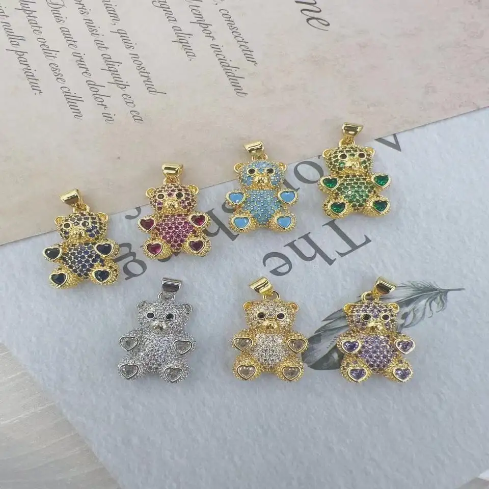 jewelry personality, fashion and lovely style bear exquisite diamond set two different style pendants