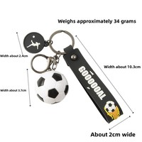 Porte-clés en PVC et caoutchouc 3D, motif de dessin animé de football et de basketball, impression numérique, souvenirs promotionnels, cadeaux publicitaires