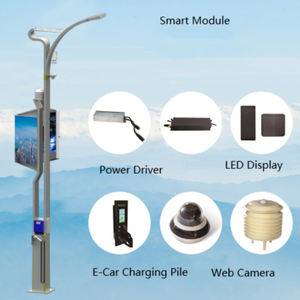 Smart Street Lights Urban Avenue 5g Pole City Brain Road Lámpara Inteligente Vehículo eléctrico Carga Pila Pantalla Cámara - Product Image 3
