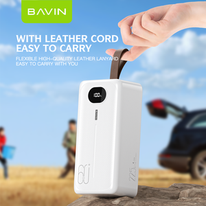 Bavin bán buôn xách tay công suất lớn 60000 mAh ngân hàng điện pc030s 22.5 Wát sạc nhanh LED Powerbank với đèn pin và cáp - Product Image 4