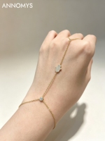 Gelang Tangan Berlian Moissanite Berkilau Perak S925 Berlapis Emas 18K Gelang Tangan Minimalis Perhiasan Mewah