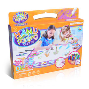 EPT 12pcs彩色笔擦拭绘画手绘游戏着色垫玩具涂鸦魔术绘画玩具儿童绘画玩具 - Product Image 1