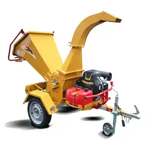 Reboque Florestal Atrás Picador De Madeira Árvore Cirurgião Shredder 23HP Escova Triturador 740CC Gasolina Com Luz De Trilha