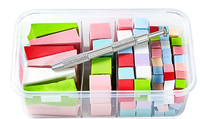 Mini éponge à ongles colorée en forme de bloc de tofu, éponge à gel pour estomper les couleurs, éponge carrée pour poudre halo dégradée, blush, stylo applicateur pour ongles, ensemble d'outils éponge