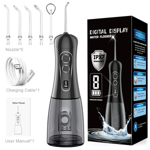 Hydropulseur buccal portable XBH avec réservoir <span class=keywords><strong>d</strong></span>'<span class=keywords><strong>eau</strong></span> de 400 ml, batterie de 1100 mAh, embouts de rechange, pour usage domestique, nettoyeur dentaire - Product Image 5