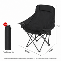 Chaise lune portable à dossier haut avec accoudoirs larges et porte-gobelet, durable, moderne, pliable pour l'extérieur, le camping, la plage et le parc