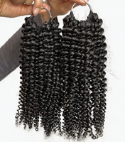 Tresses au crochet effet plumes ondulées avec boucles de cheveux humains vierges, extensions de cheveux humains vierges bouclés birmans, crochet sans nœuds séparé