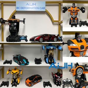 Voiture télécommandée AiJH à l'échelle 1:14, voiture de drift, robot transformable à rotation <span class=keywords><strong>360</strong></span>° avec lumière LED, jouet robot RC - Product Image 3
