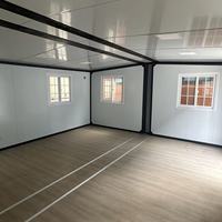 Maison conteneur extensible à double aile de 20 pieds, maison modulaire préfabriquée pliable pour villas de villégiature et camping