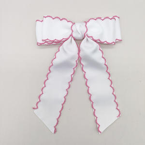 กิ๊บติดผมโบว์แบบสั่งทำสำหรับเด็กผู้หญิงผ้าซาตินหางยาวทำจากผ้าซาตินทำจากผ้าโพลีเอสเตอร์ - Product Image 3