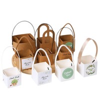 Meilleure boîte en papier kraft imperméable carrée, fabriquée en usine, utilisée pour les petites plantes succulentes en pot.