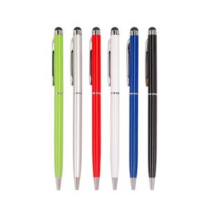Stylo publicitaire promotionnel pour hôtel avec logo imprimé, écran tactile, stylo à bille en métal à corps en aluminium, pas cher - Product Image 1