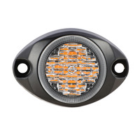 Lampe de signalisation d'urgence à LED ovale 12V 24V, clignotante, ambre, à montage en surface, pour véhicule