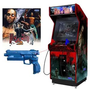 Pistolet d'arcade original modifié The House Of Dead 2 Accessoire de jeu d'arcade PC USB avec 4 capteurs LED installés Arcade LightGun